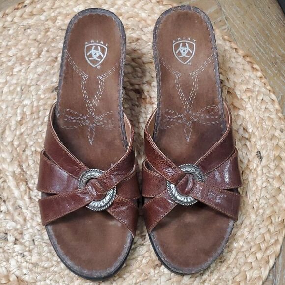Ariat womans leather wedge, size 6 - Picture 5 of 8